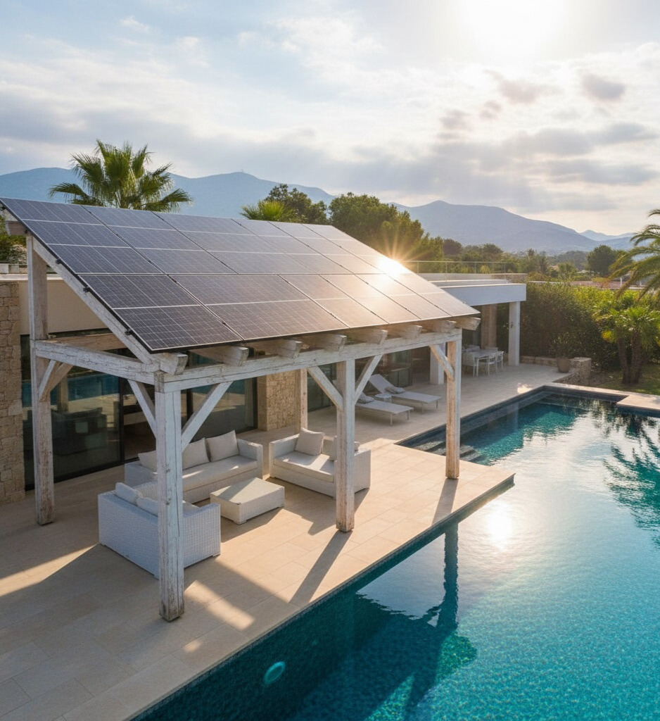 Equipo de Solvion Solar instalando estructura fotovoltaica